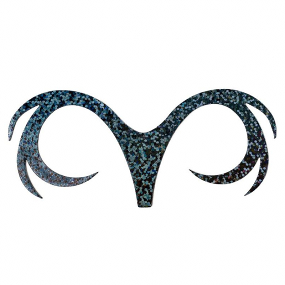 Double Dragon Tails XL 3-pack - Holographic Black in der Gruppe Haken & Zubehör / Fliegenbinden / Fliegenbindematerial / Tails & Schwänze bei Sportfiskeprylar.se (F-DDT4105)