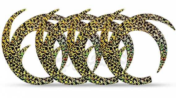 Dragon Tails XL 4-pack, Holographic Gold in der Gruppe Haken & Zubehör / Fliegenbinden / Fliegenbindematerial / Tails & Schwänze bei Sportfiskeprylar.se (F-DT4103)