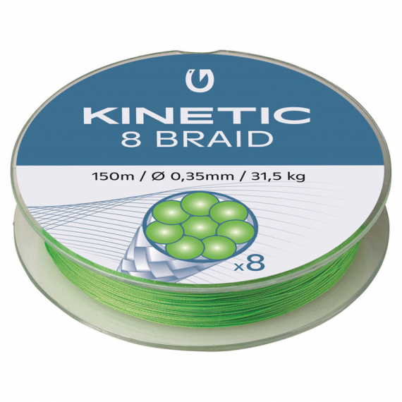 Kinetic 8 Braid 150m Fluo Green in der Gruppe Schnüre / Geflochtene Schnüre bei Sportfiskeprylar.se (F500-023r)