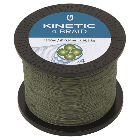 Kinetic 4 Braid 1200m Dusty Green in der Gruppe Schnüre / Geflochtene Schnüre bei Sportfiskeprylar.se (F505-024r)