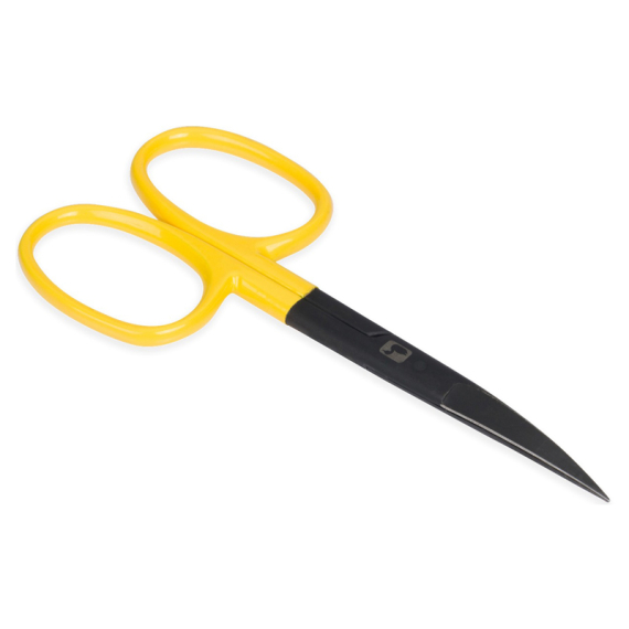 Loon Ergo Curved Hair Scissors - Yellow in der Gruppe Werkzeuge & Zubehör / Zangen & Scheren / Schnurscheren & Scheren bei Sportfiskeprylar.se (F6960)