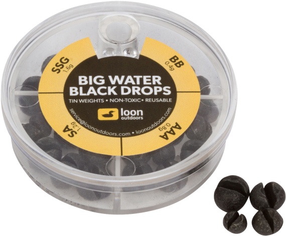 Loon Black Drop - 4 Division - Black Big Water in der Gruppe Haken & Zubehör / Sinkers & Gewichte / Bleie & Split Shots bei Sportfiskeprylar.se (F7132)