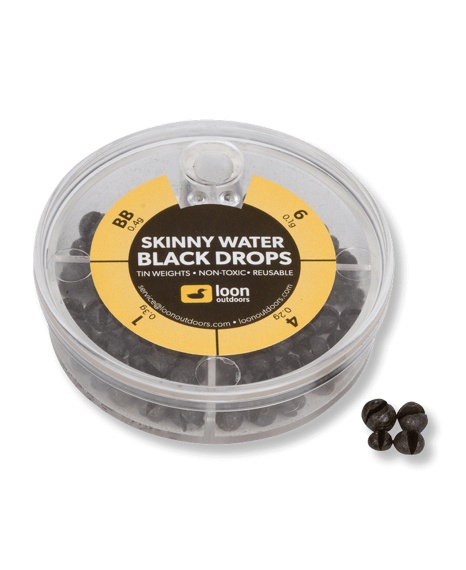 Loon Black Drop - 4 Division - Black Skinny Water in der Gruppe Haken & Zubehör / Sinkers & Gewichte / Bleie & Split Shots bei Sportfiskeprylar.se (F7133)
