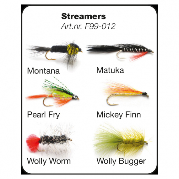 Flugor - Streamers in der Gruppe Köder / Fliegen / Fliegenpaket bei Sportfiskeprylar.se (F99-012)