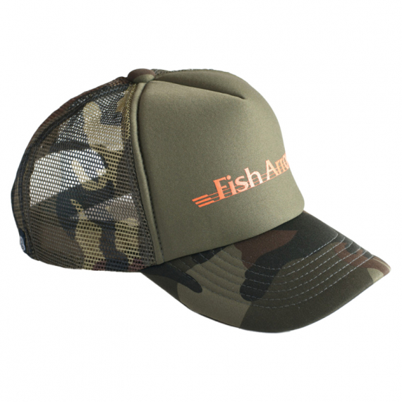 Fish Arrow Mesh Cap Green Camo/Orange logo in der Gruppe Kleidung & Schuhe / Kappen & Kopfbedeckungen / Caps / Trucker-Kappen bei Sportfiskeprylar.se (FA-4562178067828)