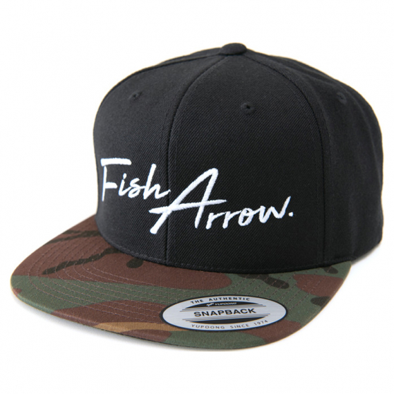 Fish Arrow FA Flat Cap Black/Green Camo in der Gruppe Kleidung & Schuhe / Kappen & Kopfbedeckungen / Caps / Snapback-Kappen bei Sportfiskeprylar.se (FA-4573251345429)