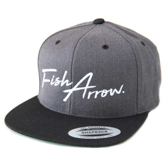 Fish Arrow Flat Cap Dark Hether Grey in der Gruppe Kleidung & Schuhe / Kappen & Kopfbedeckungen / Caps / Snapback-Kappen bei Sportfiskeprylar.se (FA-4573251345436)
