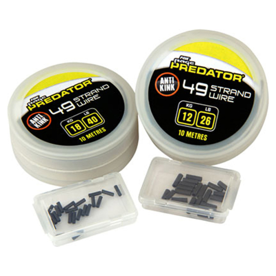Fox Rage Predator 49 Strand Steel Wire Inkl Crimps in der Gruppe Haken & Zubehör / Vorfächer & Vorfachmaterial / Vorfachmaterial / Wire bei Sportfiskeprylar.se (FAC001r)