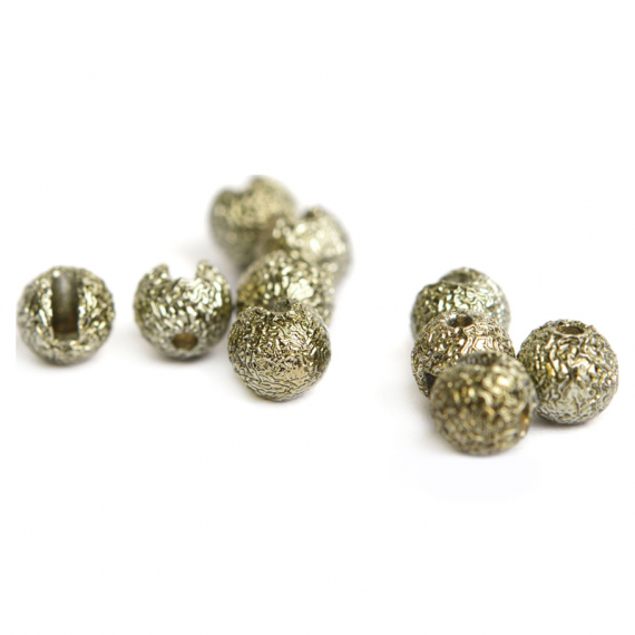 Gritty Slotted Tungsten Beads 4mm - Metallic Olive in der Gruppe Haken & Zubehör / Fliegenbinden / Fliegenbindematerial / Shanks & Perlen bei Sportfiskeprylar.se (FD-C2621)