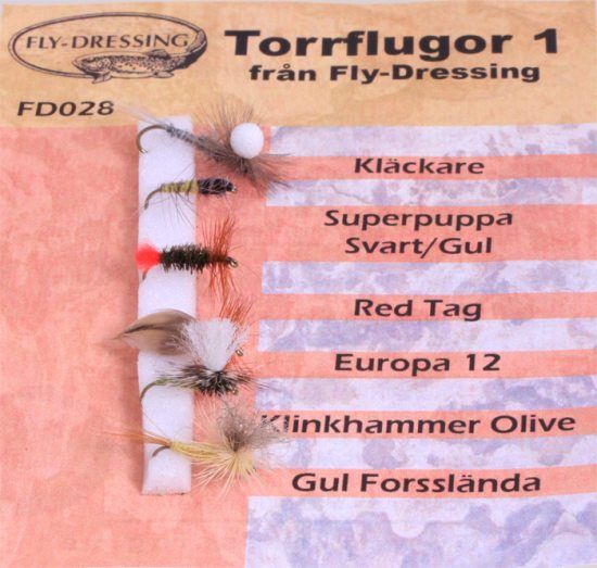 Trockenfliegen 1 in der Gruppe Köder / Fliegen / Trockenfliegen bei Sportfiskeprylar.se (FD028)