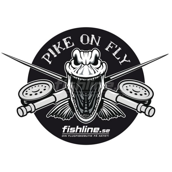 Fishline Pike on Fly sticker in der Gruppe Sonstiges / Aufkleber & Dekale bei Sportfiskeprylar.se (FL-Sticker)
