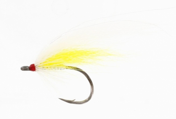 Spinfly Blondie White/Yellow in der Gruppe Köder / Fliegen / Lachsfliegen bei Sportfiskeprylar.se (FL00410r)