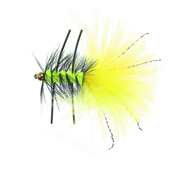 B.H. Rubber Leg Wooly Fluo Yellow Daiichi 1720 #8 in der Gruppe Köder / Fliegen / Streamers bei Sportfiskeprylar.se (FL20007)