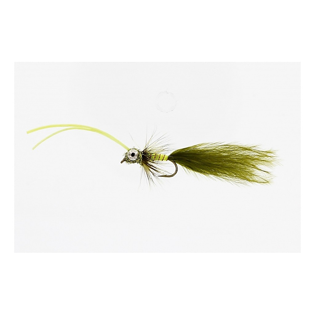 Small Dredger Rubberlegs Olive/Chartreuse in der Gruppe Köder / Fliegen / Streamers bei Sportfiskeprylar.se (FL22042)