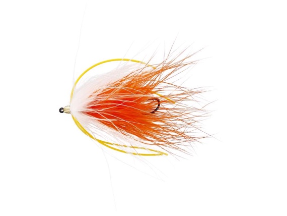 Marabou Worm White/Orange in der Gruppe Köder / Fliegen / Streamers bei Sportfiskeprylar.se (FL24063r)