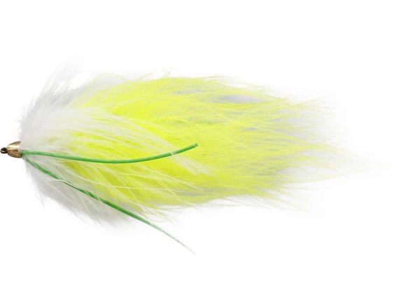 Marabou Worm White/Chartreuse in der Gruppe Köder / Fliegen / Streamers bei Sportfiskeprylar.se (FL24064r)