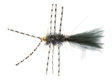 Gold Bead Crystal Bugger Rubber Leg Black #8 in der Gruppe Köder / Fliegen / Streamers bei Sportfiskeprylar.se (FL54009)