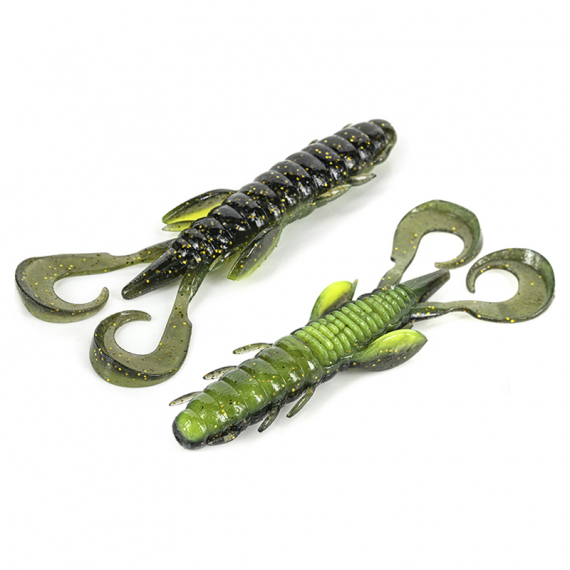 Molix Freaky Craw 10cm (5pcs) - UV Watermelon Gold Chart in der Gruppe Köder / Gummiköder / Krebse & Creaturebaits / Krebsköder bei Sportfiskeprylar.se (FRC4-453)
