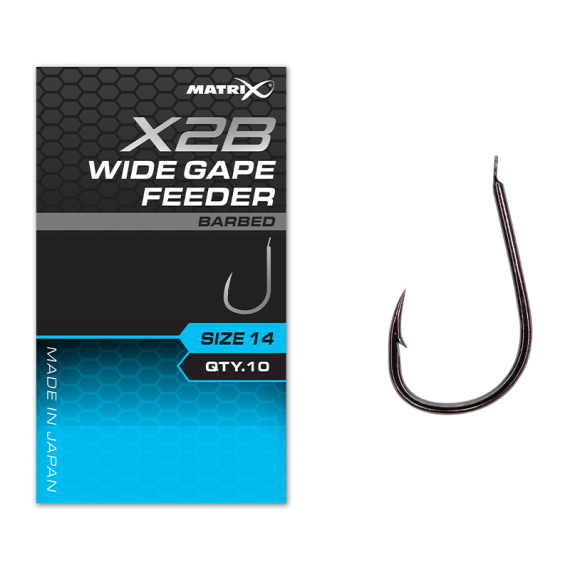 Matrix X2B Wide Gape Feeder Barbed in der Gruppe Haken & Zubehör / Haken / Einzelhaken bei Sportfiskeprylar.se (GHK204r)