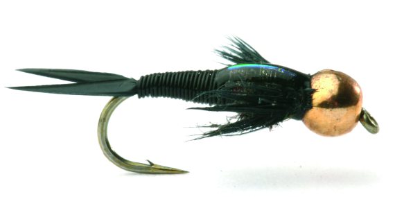 Copper John Black Nymfe Beadhead in der Gruppe Köder / Fliegen / Nymphen bei Sportfiskeprylar.se (GL45817r)