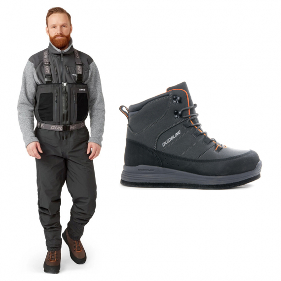 Guideline Laxa 2.0 ZIP Wader Combo Felt in der Gruppe Kleidung & Schuhe / Wathosen & Watschuhe / Watangel Sets bei Sportfiskeprylar.se (GLLAXA20ZIPFELT)