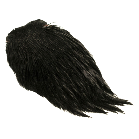 Indischer Hahn Hals - Svart in der Gruppe Haken & Zubehör / Fliegenbinden / Fliegenbindematerial / Feder & Bälge / Bälge & Sättel bei Sportfiskeprylar.se (GN28-31)