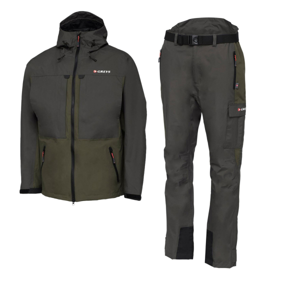 Greys Fin Jacket & Pants Combo in der Gruppe Kleidung & Schuhe / Wathosen & Watschuhe / Watangel Sets bei Sportfiskeprylar.se (GREYSFINCLOTHINGSET)