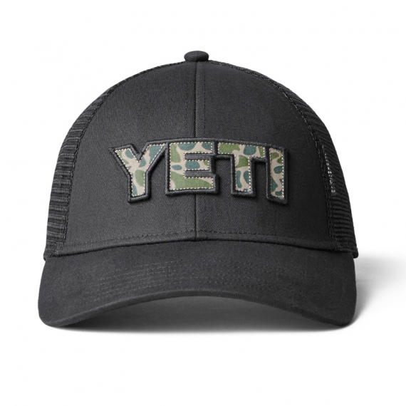 Yeti Camo Logo Badge Low Pro Trucker Hat Black in der Gruppe Kleidung & Schuhe / Kappen & Kopfbedeckungen / Caps / Trucker-Kappen bei Sportfiskeprylar.se (H005B)