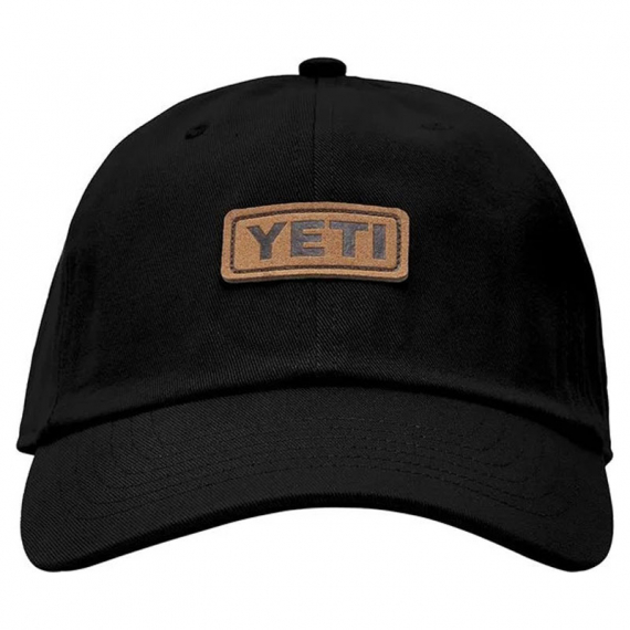 Yeti Leather Logo Badge 6 Panel Soft Crown Hat Black in der Gruppe Kleidung & Schuhe / Kappen & Kopfbedeckungen / Caps / Dad Caps bei Sportfiskeprylar.se (H007B)