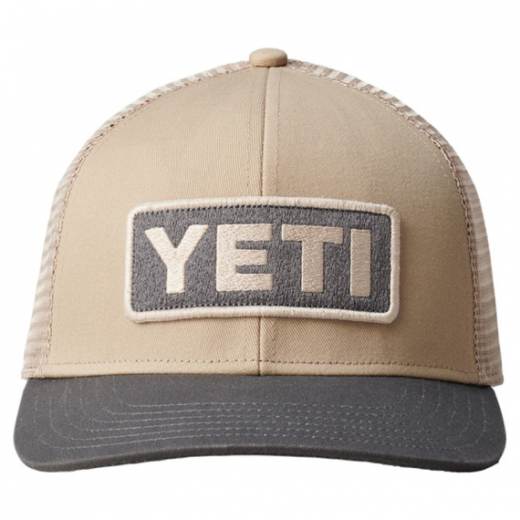 Yeti Logo Badge Sharptail Taupe/Grey in der Gruppe Kleidung & Schuhe / Kappen & Kopfbedeckungen / Caps / Trucker-Kappen bei Sportfiskeprylar.se (H008T)