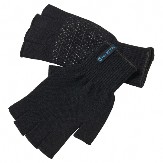 Kinetic Merino Wool Half Finger Glove Black, One Size in der Gruppe Kleidung & Schuhe / Kleidung / Handschuhe bei Sportfiskeprylar.se (H207-007-OS)