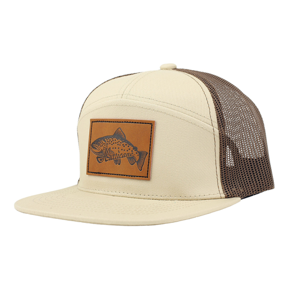 Hurricane Leather Patch Trout 7-panel Trucker Hat in der Gruppe Kleidung & Schuhe / Kappen & Kopfbedeckungen / Caps / Trucker-Kappen bei Sportfiskeprylar.se (HAT04)