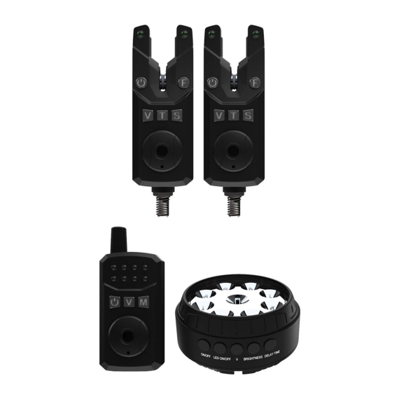 Sonik SKS2 Alarm Set 2+1 + Bivvy Lamp in der Gruppe Werkzeuge & Zubehör / Bissanzeiger & Indicators / Bissanzeige bei Sportfiskeprylar.se (HC0082)