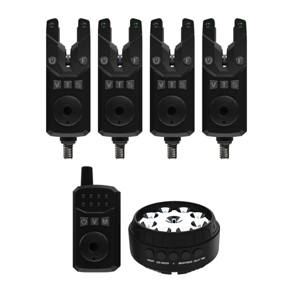 Sonik SKS2 Alarm Set 4+1 + Bivvy Lamp in der Gruppe Werkzeuge & Zubehör / Bissanzeiger & Indicators / Bissanzeige bei Sportfiskeprylar.se (HC0084)