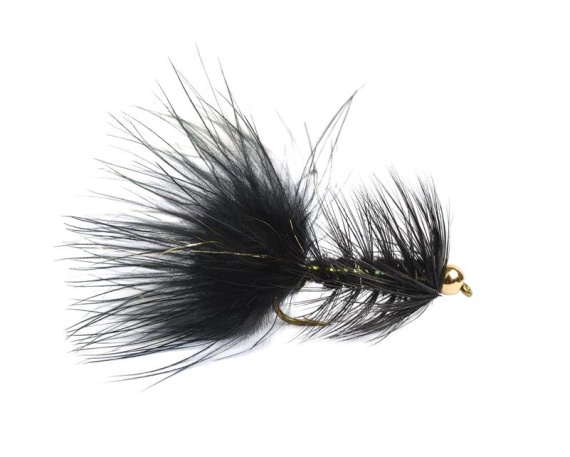 Wolly Bugger Gold Head Black size 8 in der Gruppe Köder / Fliegen / Streamers bei Sportfiskeprylar.se (HF1230-8)