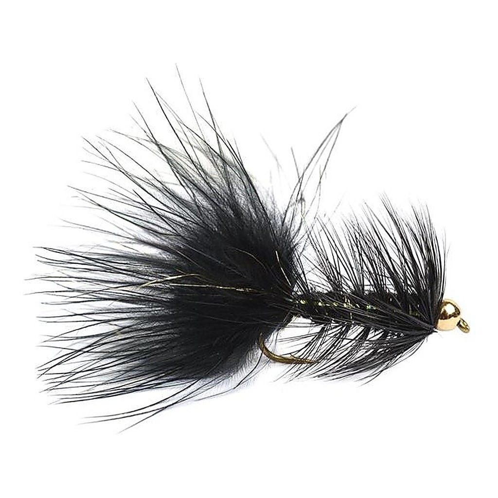 Wolly Bugger Gold Head Black size 8 in der Gruppe Köder / Fliegen / Streamers bei Sportfiskeprylar.se (HF1230-8)