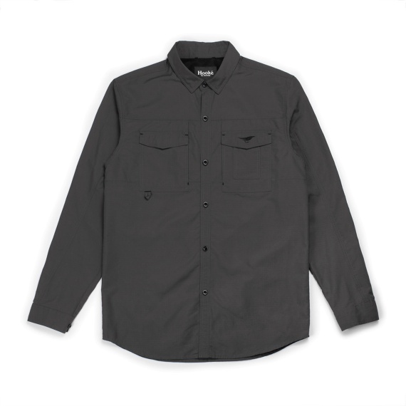 Hooke Fisherman Shirt Grey S in der Gruppe Kleidung & Schuhe / Kleidung / Hemden bei Sportfiskeprylar.se (HK19SS-FS-GR-S)