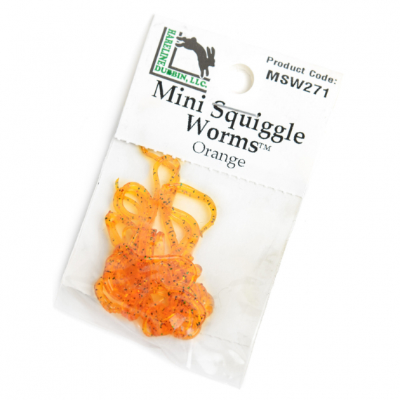 Mini Squiggle Worms #271 Orange in der Gruppe Haken & Zubehör / Fliegenbinden / Fliegenbindematerial / Sonstige Synthetische Materialien bei Sportfiskeprylar.se (HL-MSW271)