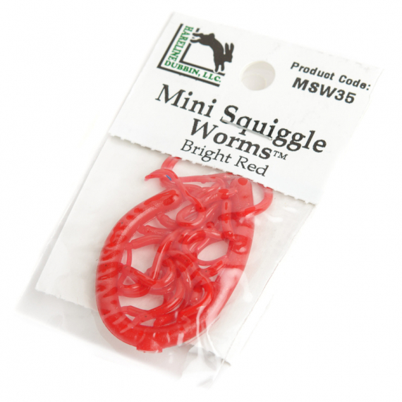Mini Squiggle Worms #35 Bright Red in der Gruppe Haken & Zubehör / Fliegenbinden / Fliegenbindematerial / Sonstige Synthetische Materialien bei Sportfiskeprylar.se (HL-MSW35)