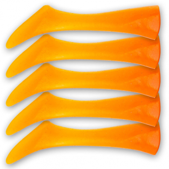 Headbanger Shad 11cm Replacement Tails (5-Pack), Orange in der Gruppe Köder / Gummiköder / Barsch Gummifische & Zander Gummifische bei Sportfiskeprylar.se (HS-11-RT-OR)