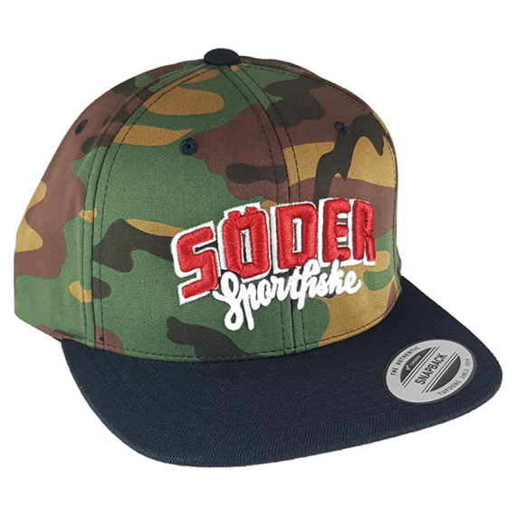 Söder Sportfiske Snapback 2-Tone Camo Green/Black - Original Logo in der Gruppe Kleidung & Schuhe / Kappen & Kopfbedeckungen / Caps / Snapback-Kappen bei Sportfiskeprylar.se (HS1008942-OL)