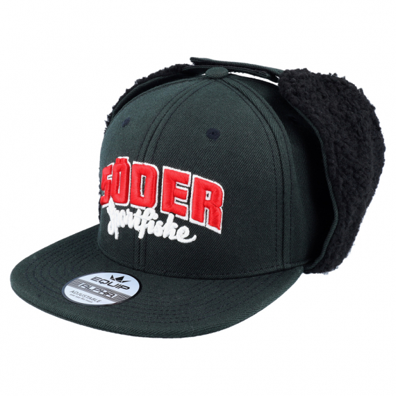 Söder Sportfiske Vintage Black Ear Flap Snapback in der Gruppe Kleidung & Schuhe / Kappen & Kopfbedeckungen / Caps / Ear Flap Caps bei Sportfiskeprylar.se (HS1012847)