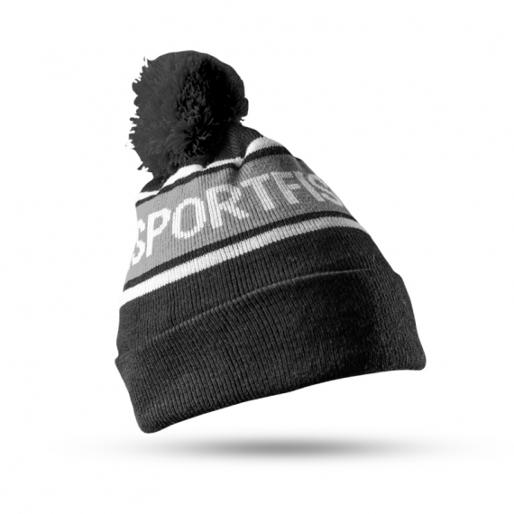 Söder Sportfiske Knitted Beanie Black/Grey in der Gruppe Kleidung & Schuhe / Kappen & Kopfbedeckungen / Mützen bei Sportfiskeprylar.se (HW2012BLGSS)