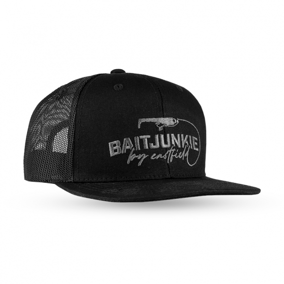 Eastfield Baitjunkie Flatbrim Mesh Cap Black in der Gruppe Kleidung & Schuhe / Kappen & Kopfbedeckungen / Caps bei Sportfiskeprylar.se (HW2053BLEFL)