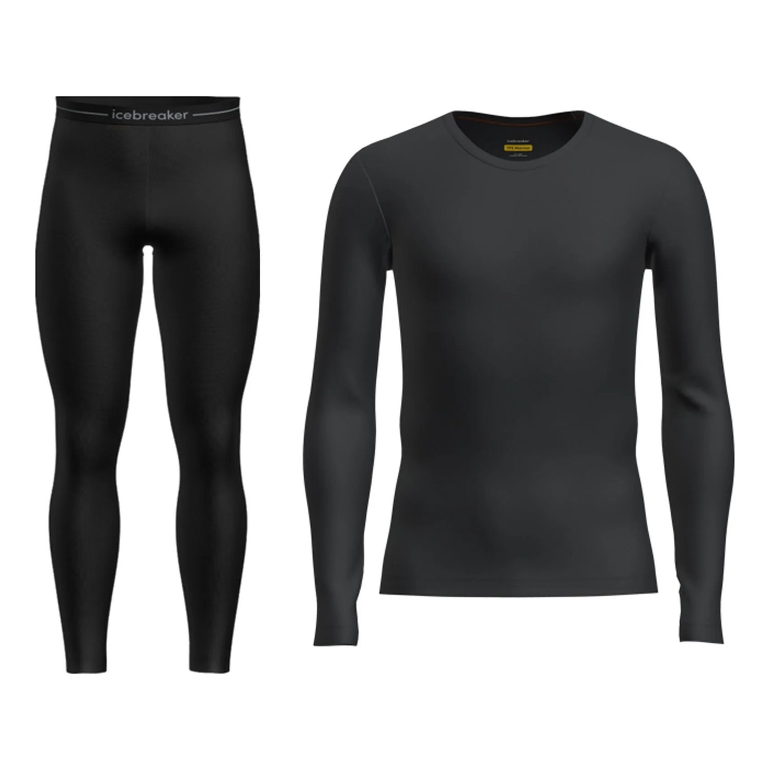 Icebreaker M\'s Merino 175 Everyday LS Crew & Leggings Set Black in der Gruppe Kleidung & Schuhe / Kleidung / Baselayer & Unterwäsche / Baselayer-Set bei Sportfiskeprylar.se (IB0A57P30011001r)