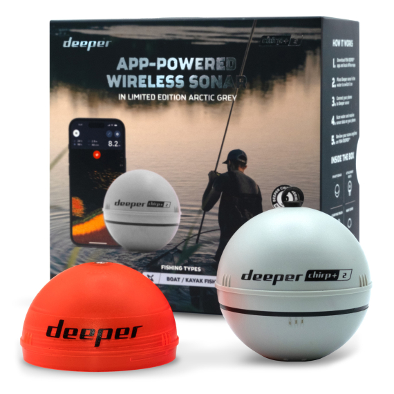 Deeper Smart Sonar CHIRP+ 2.0 Limited Edition Arctic Grey in der Gruppe Technik & Boot / Echolot & Kartenplotter / Tragbares Echolot bei Sportfiskeprylar.se (ITGAM1763)