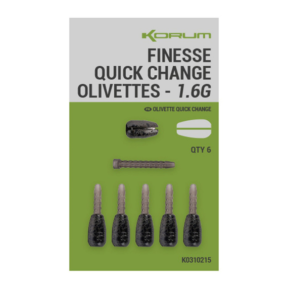 Korum Finesse Quick-Change Olivettes in der Gruppe Haken & Zubehör / Sinkers & Gewichte bei Sportfiskeprylar.se (K0310215r)