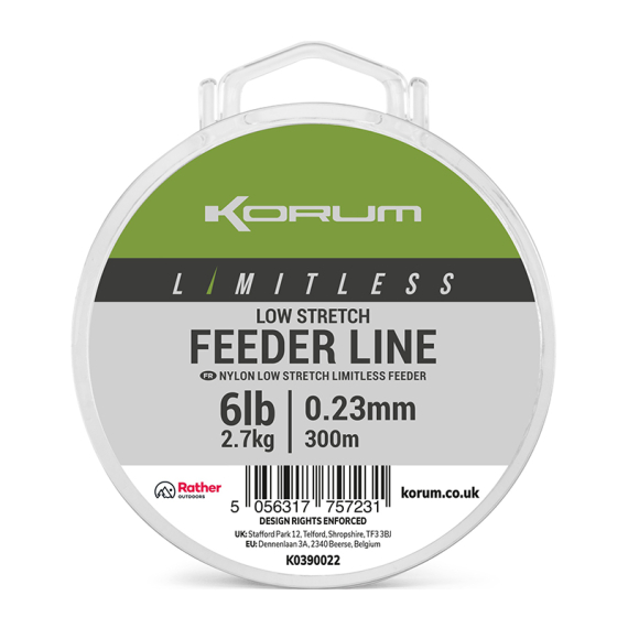Korum Limitless Low Stretch Feeder Line in der Gruppe Schnüre / Specimenschnüre bei Sportfiskeprylar.se (K0390022r)