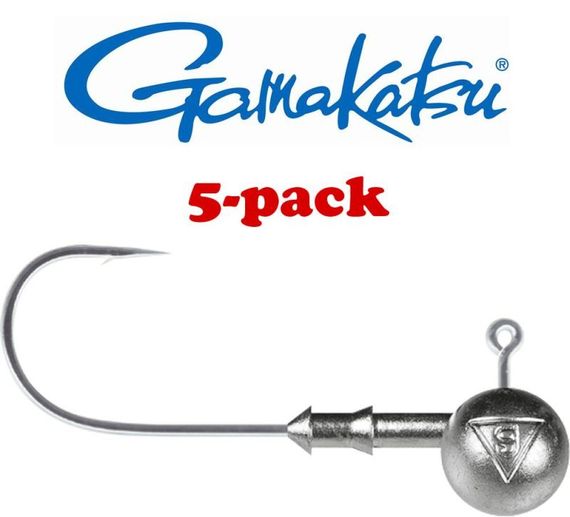 Gamakatsu Jigköpfe-30g 4/0 5-pack in der Gruppe Haken & Zubehör / Jigköpfe / Runde Jigköpfe bei Sportfiskeprylar.se (K7230-040)