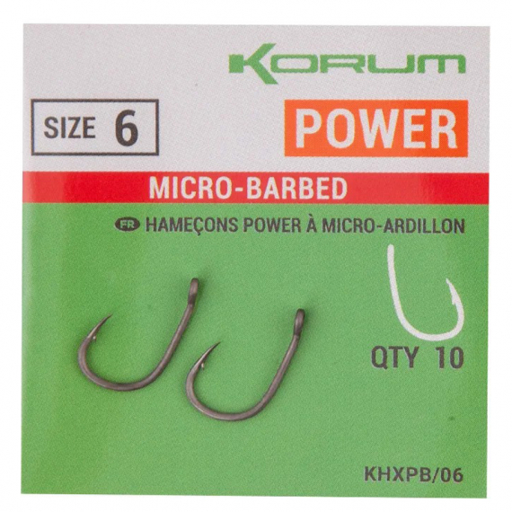 Korum XPERT Power Micro Barbed Hooks in der Gruppe Haken & Zubehör / Haken / Zielfisch Haken bei Sportfiskeprylar.se (KHXPB-06r)